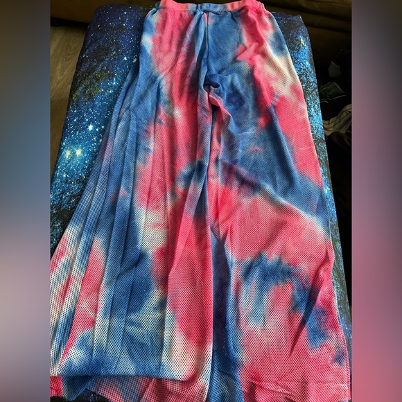 NWT Dolls Kill x Club Exx Cognac Lilac Fly-Away Pants Small Tie Dye - Picture 7 of 10